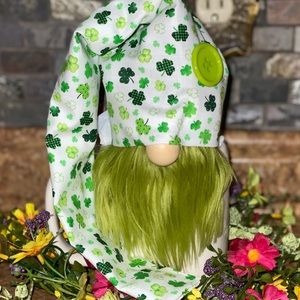 Handmade St Patrick’s Day Shamrock Clover Gnome